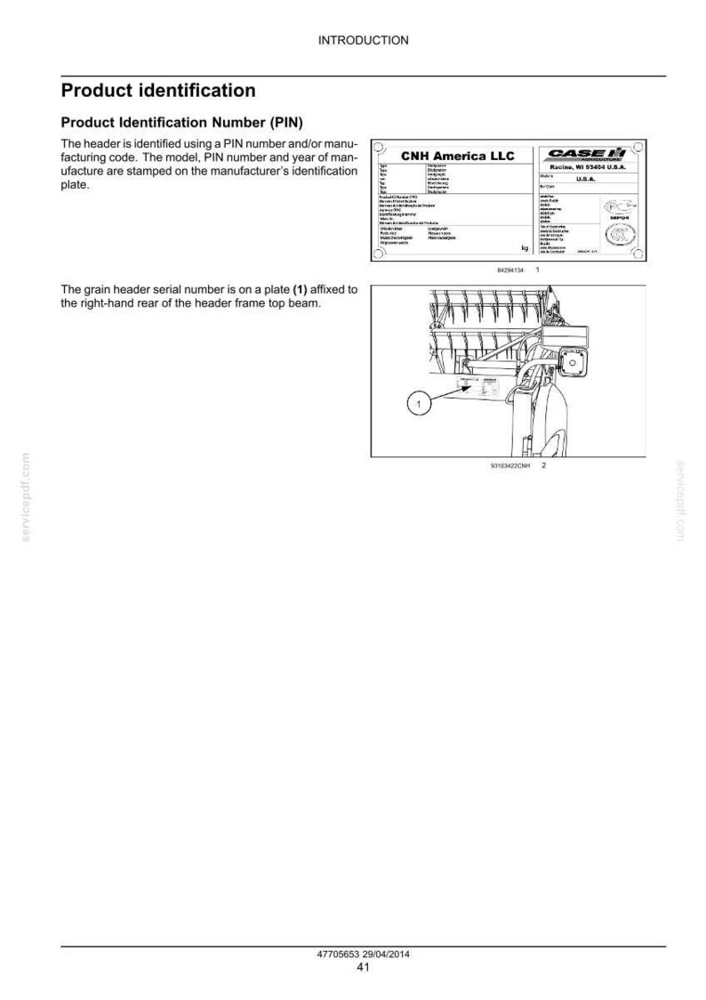 Case 3050 Spannmålsskärbord Service Reparation Verkstadsmanual | Direkt PDF-nedladdning bild 4