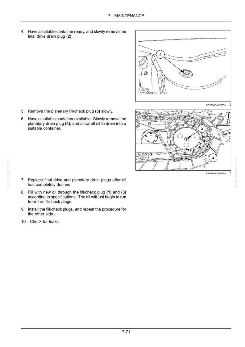 New Holland D125C Stage IIIB Crawler Dozer Operator Owners Operation Manual | Instant PDF Download image 9