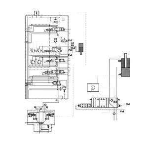 May include: A technical diagram with multiple interconnected components, lines, and symbols. The diagram includes labels such as "A2", "P2", "A8", "B8", "Pb8", and "Pa8". The number "1" is also present. The document number is "8020-21".