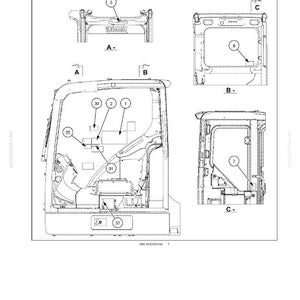 May include: Diagram showing decal positions on a vehicle. The image includes multiple views (A, B, C) with numbered labels (1-7, 30-32, 35) indicating decal placement. Text at the top reads "2 - SAFETY INFORMATION".