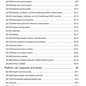 May include: A white document with black text detailing various vehicle systems, including engine, transmission, and cab components. The document is dated April 13, 2017, and includes page numbers.