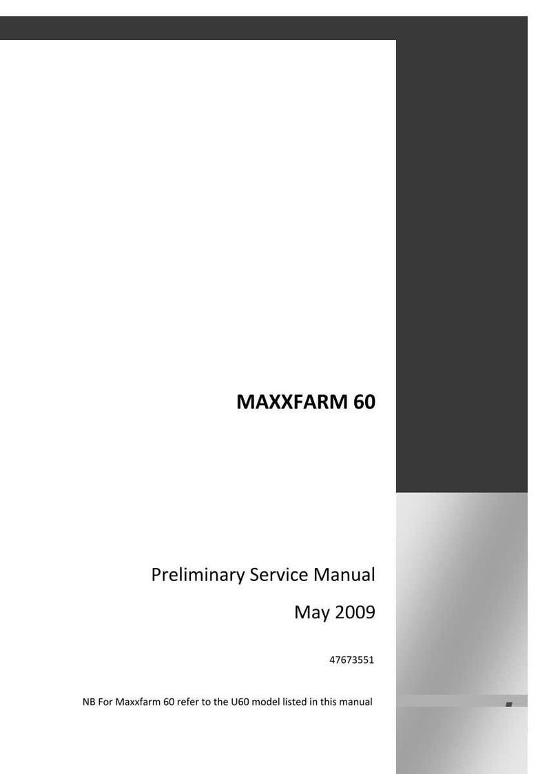 May include: A white document with the title "MAXXFARM 60" in black text. Below, it reads "Preliminary Service Manual" and "May 2009". The document also includes a reference to the U60 model.