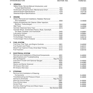 Pode incluir: Uma p&aacute;gina de &iacute;ndice de um manual do carregador W14B. A p&aacute;gina &eacute; dividida em se&ccedil;&otilde;es, incluindo Geral, Motor, Sistema de Combust&iacute;vel, Sistema El&eacute;trico e Dire&ccedil;&atilde;o. O texto &eacute; preto sobre um fundo branco.