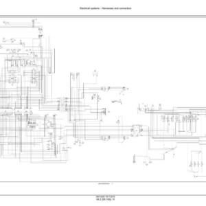 May include: A detailed technical diagram of electrical systems, harnesses, and connectors. The black and white illustration features numerous lines, symbols, and labels, likely for automotive or industrial applications. The title "Electrical systems - Harnesses and connectors" is at the top.