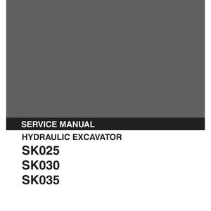 Kobelco Sk025, SK030, SK035 Hydraulische Bagger Service Reparatur Werkstatt-Handbuch | Sofort PDF Download Bild 2