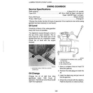 Peut inclure: Sch&eacute;ma d'une bo&icirc;te de vitesses oscillante avec sp&eacute;cifications de service, y compris la capacit&eacute; de remplissage et le type d'huile. Instructions pour les contr&ocirc;les de niveau d'huile, les vidanges et l'emplacement de la jauge, du bouchon de remplissage et de vidange.