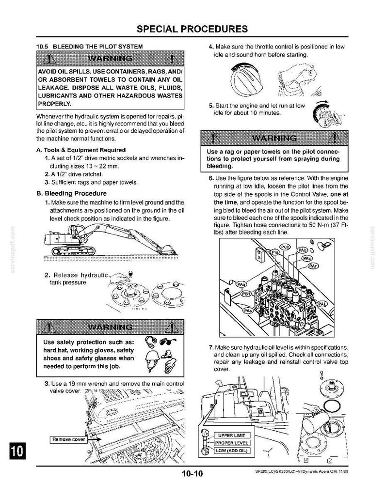 Kobelco Sk290(Lc)-Vi, Sk330(LC)-VI Hydraulic Excavator Operator Owners Operation Manual | Instant PDF Download image 10