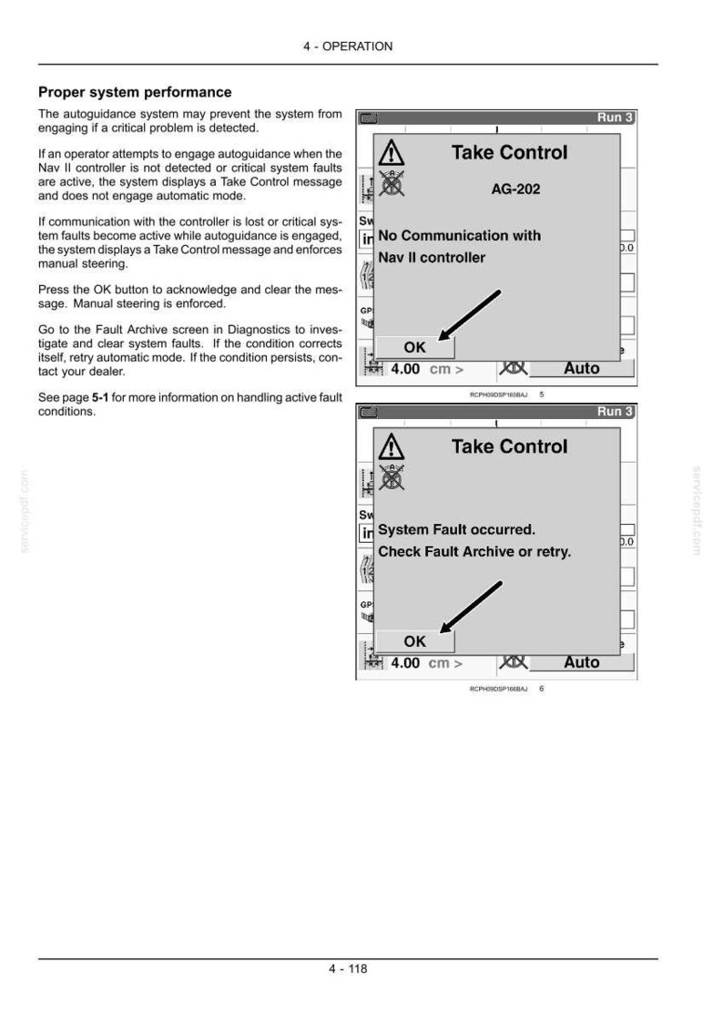 Steyr S-Guide Autoguidance System for the S-Tech600, S-Tech700 Display Operator Owners Operation Manual | Instant PDF Download image 9