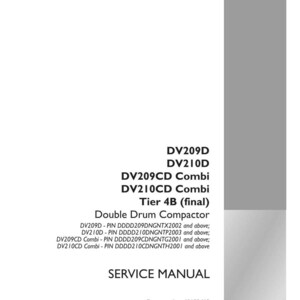 Case Construction DV209D, DV210D, DV209CD Combi, DV210CD Combi Tier 4B (slutlig) Dubbelvalskomprimator Servicemanual Pdf-nedladdning bild 3