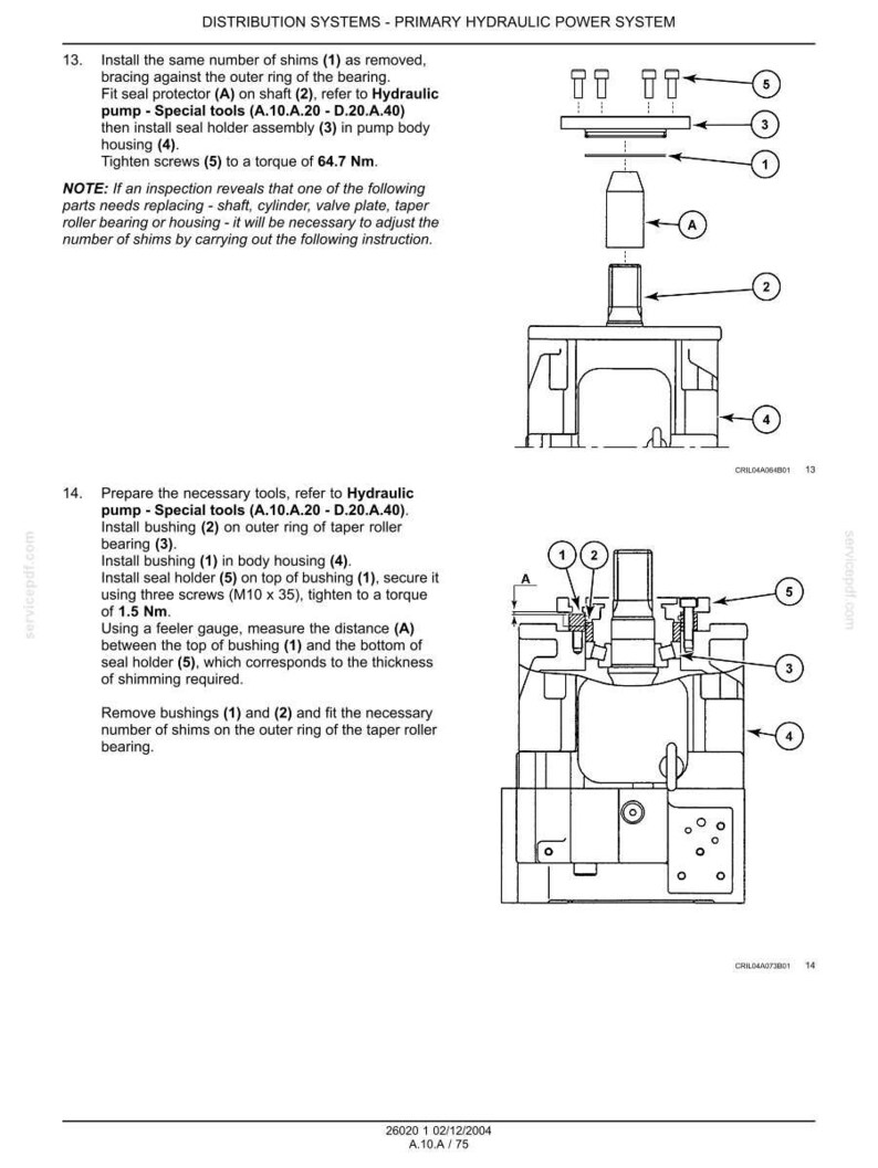May include: Diagram of a hydraulic power system with labeled components and instructions for installation and maintenance. Includes text, arrows, and numbered parts for reference. The diagram is in black and white.
