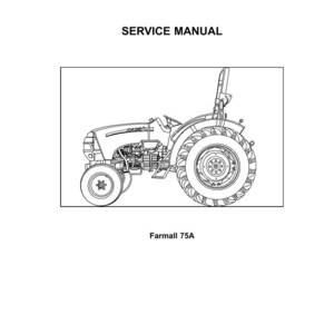 May include: A service manual cover featuring the Case IH Agriculture logo above the text "SERVICE MANUAL." Below is a line drawing of a Farmall 75A tractor. The date 20/04/2010 is at the bottom.