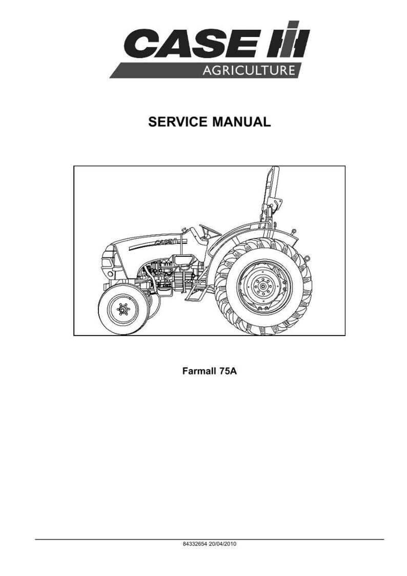 May include: A service manual cover featuring the Case IH Agriculture logo above the text "SERVICE MANUAL." Below is a line drawing of a Farmall 75A tractor. The date 20/04/2010 is at the bottom.