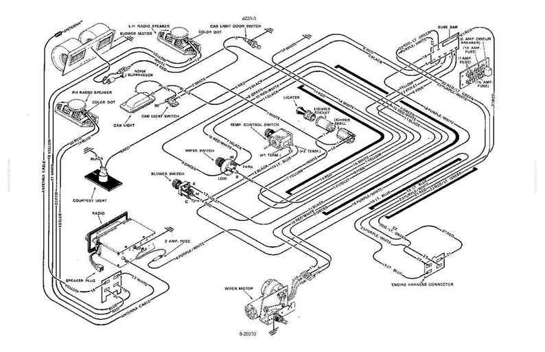 May include: Detailed black and white diagram of a car's electrical system, including radio, lights, and engine components. The diagram features labeled components, wiring, and connectors, providing a comprehensive overview of the vehicle's electrical layout.