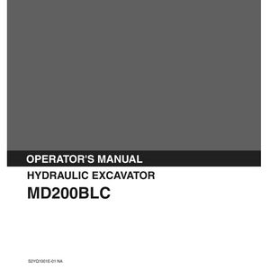 Kobelco MD200BLC Hydraulic Excavator Operator Owners Operation Manual | Instant PDF Download Bild 2