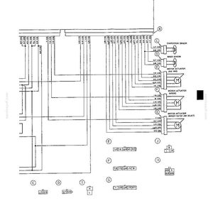 May include: A technical black and white electrical wiring diagram for an air-conditioner system, labeled 25. AIR-CONDITIONER SYSTEM and Fig. 25-33 Electric diagram (2/2). It displays a controller, sensors, and motor actuators with labels.
