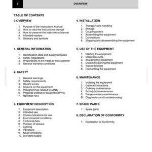 May include: A document titled "TPV 600 FH Series" and "TPV 700 FH Series" with a table of contents. The document is a manual for equipment, covering topics like safety, installation, and maintenance. The document is from CASE Construction.