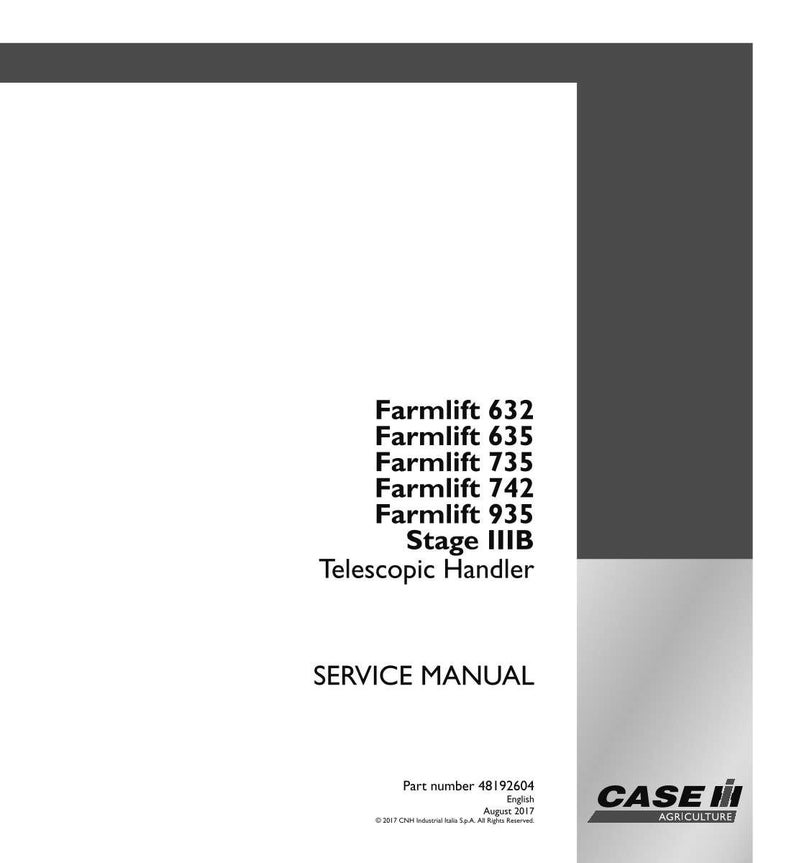 Case Farmlift 632, 635, 735, 742, 935 Steg IIIB Teleskoplastare Service Reparation Verkstadsmanual | Direkt PDF-nedladdning | Marknad: Europa bild 3