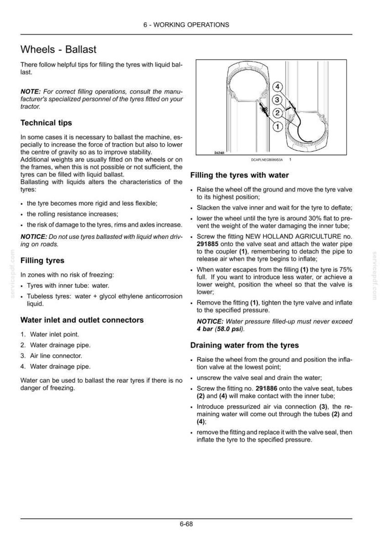 Manual de operación y mantenimiento para tractores New Holland T4.75, T4.85, T4.95, T4.105 y T4.115 / Descarga instantánea en PDF imagen 8