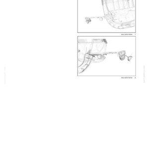 May include: Diagram of a front headlight wiring harness installation process. The image shows detailed illustrations of the harness and connectors, with labels and references to installation steps. The text includes the title "Front headlight wiring harness - Install".