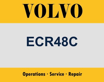Volvo ECR48C Service Repair Manual Bundle | Compact Excavator Operator Guide | Workshop Manual | pdf Download