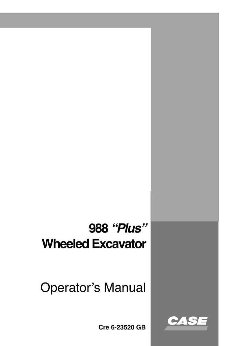 May include: An operator's manual for a 988 "Plus" Wheeled Excavator. The cover is white with gray accents and text. The CASE logo is in the lower right corner.