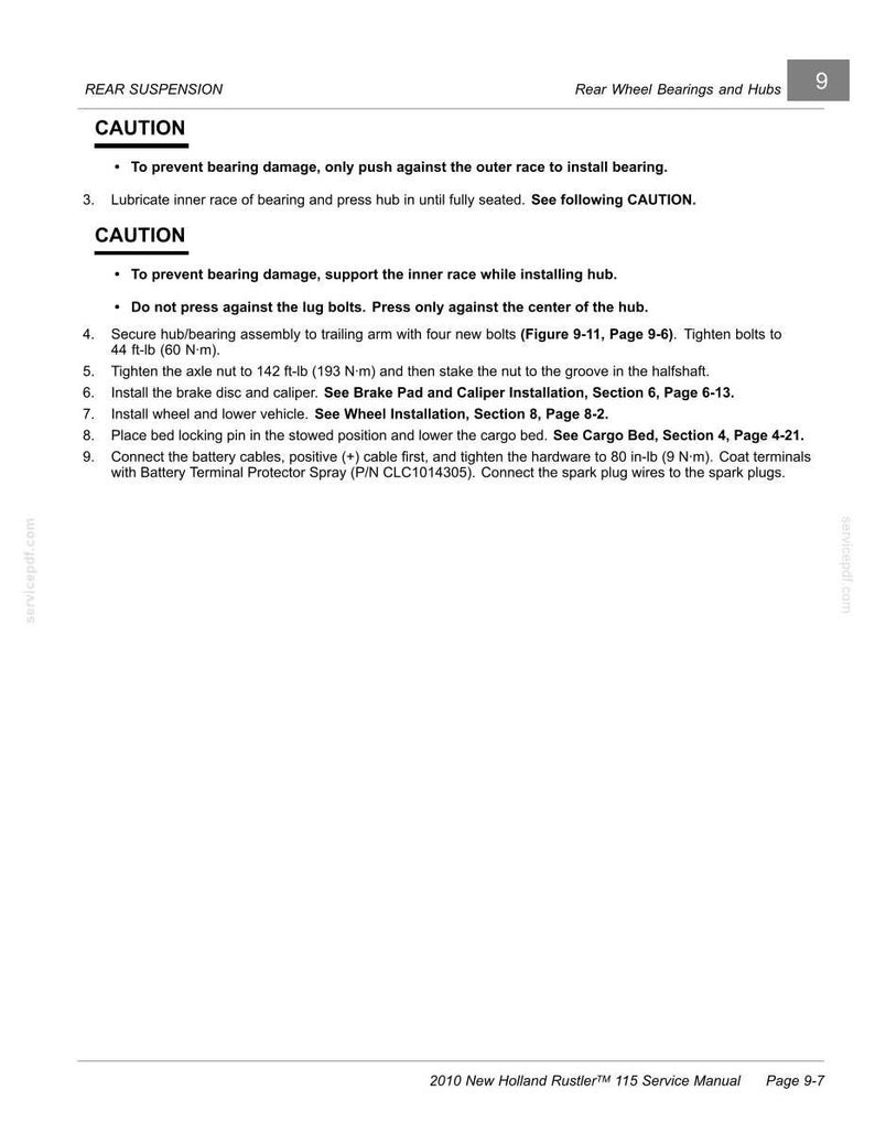 New Holland Rustler 115 Utility Vehicle Service Repair Workshop Manual | Instant PDF Download image 6