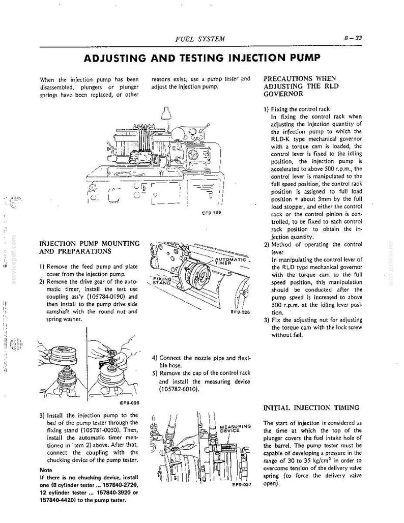 Nissan FD6, FD6T Diesel Engine Service Repair Workshop Manual | Instant PDF Download image 7