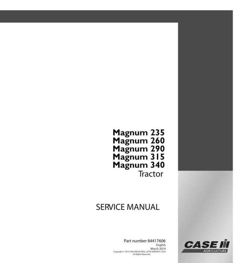 May include: A white service manual with the text "Magnum 235, 260, 290, 315, 340 Tractor" in black. The manual also includes the text "SERVICE MANUAL" and the Case IH Agriculture logo.