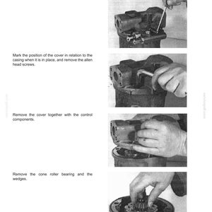 May include: A grayscale instructional diagram titled "DISASSEMBLE THE PILOT VALVE." The image shows a series of steps, including removing screws, cover, and bearing. Text instructions accompany the images. The document is labeled "6-46870 ENG" and "Printed in Brazil."