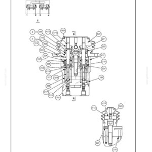 May include: Diagram of a hydraulic foot control system, labeled with numbers and letters. The diagram includes a structural view with various components and labels, such as "Structural diagram" and "Hydraulic systems - Hydraulic foot control".