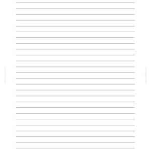 Peut inclure: Une page blanche avec des lignes horizontales noires pour &eacute;crire, comportant le mot NOTE dans le coin sup&eacute;rieur gauche et le chiffre romain xxvi dans le coin inf&eacute;rieur gauche. La page est con&ccedil;ue pour la prise de notes avec un espacement r&eacute;gulier.