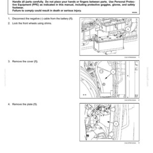 May include: Diagram illustrating the removal of a brake master cylinder. The image includes step-by-step instructions with numbered steps and arrows pointing to specific components. Safety warnings are also included.