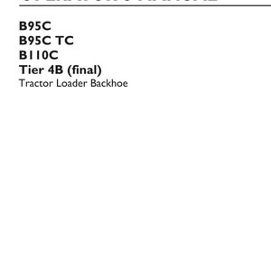 New Holland B95c, B95c Tc, B110C Tier 4B (final) Tractor Loader Backhoe Operator Owners Operation Manual | Instant PDF Download image 3