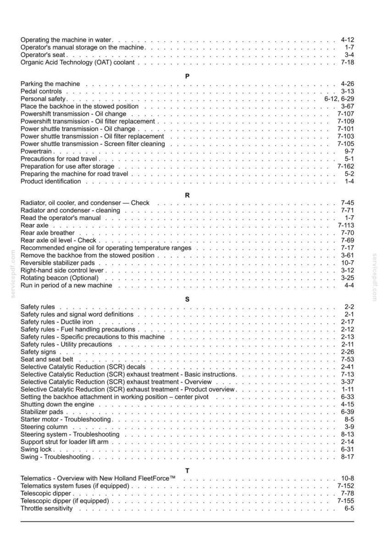 Manual de operación y mantenimiento del tractor New Holland B95c, B95c Tc, B110C Tier 4B (final) / Descarga instantánea en PDF imagen 11
