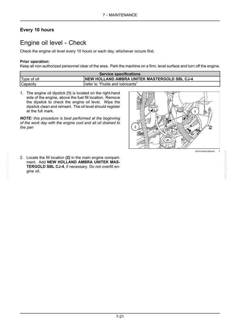 New Holland W190D, W230D Tier 2 Wheel Loader Operator Owners Operation Manual | Instant PDF Download image 8