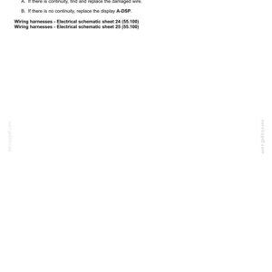 May include: A technical document titled "Electrical systems - FAULT CODES" with a table detailing connector pin connections and fault diagnostics. Includes instructions for continuity checks and wire replacement. Also lists wiring harness schematic sheets.