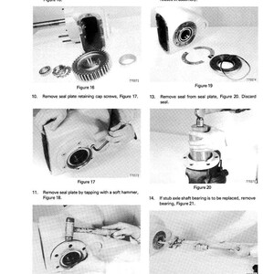 May include: A technical diagram with multiple images illustrating mechanical components and assembly steps. Text includes instructions for removing and replacing parts, with figure references for each step. The images are in black and white.