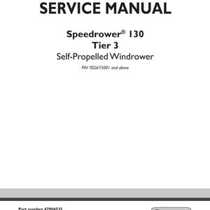 New Holland Speedrower 130 Tier 3 självgående strängläggare service och reparation verkstadsmanual | Direkt PDF-nedladdning | Marknad: Nordamerika bild 3