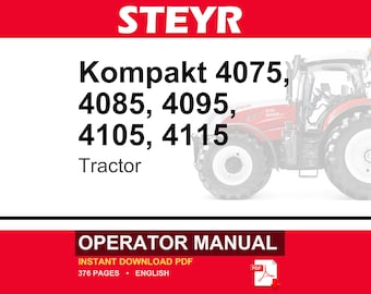 Steyr Kompakt 4075, 4085, 4095, 4105, 4115 Gebruikershandleiding tractorbestuurder | Directe pdf-download