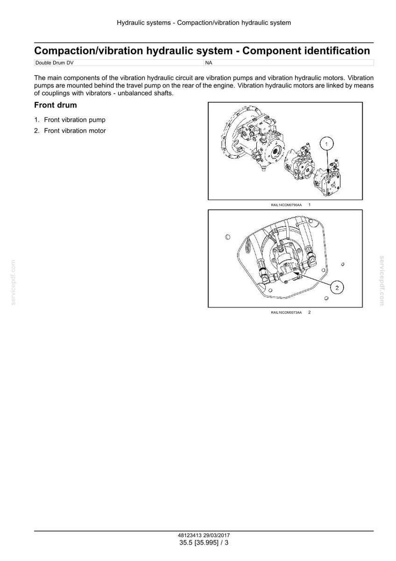 Case Construction DV209D, DV210D, DV209CD Combi, DV210CD Combi Tier 4B (slutlig) Dubbelvalskomprimator Servicemanual Pdf-nedladdning bild 5