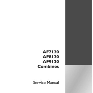 May include: A white service manual cover with black text. The text includes "AF7120, AF8120, AF9120 Combines" and "Service Manual." The bottom of the cover has "1/4" and "Print No. 84192494." The Case IH Agriculture logo is in the bottom right corner.
