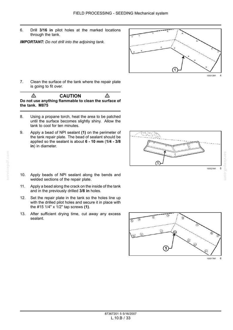 New Holland SC180, SC230, SC260, SC380, SC430 Lufttillförsel Service Reparation Verkstadsmanual | Direkt PDF-nedladdning bild 8