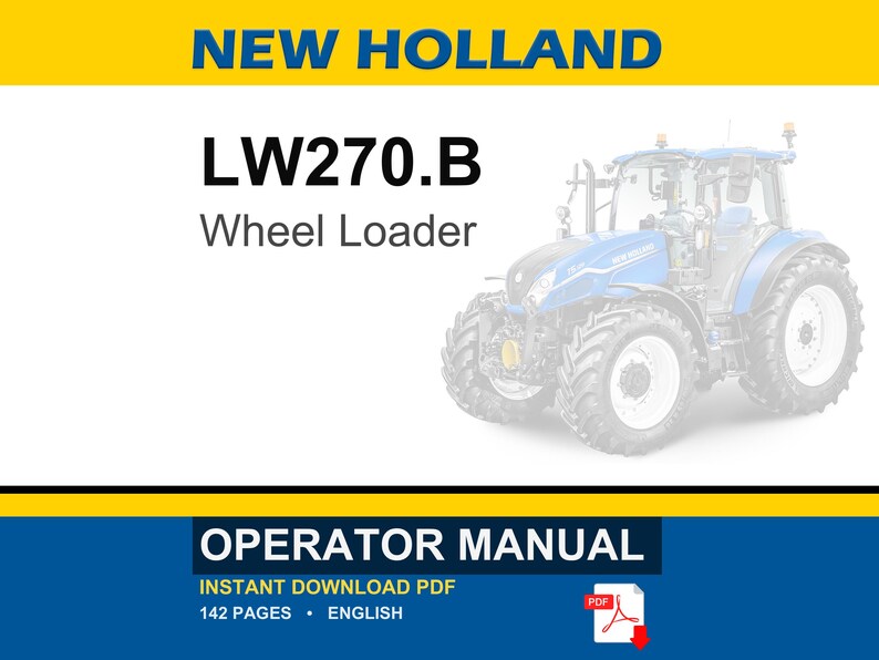New Holland LW270.B Hjullastare – Användarmanual | Direkt PDF-nedladdning bild 1