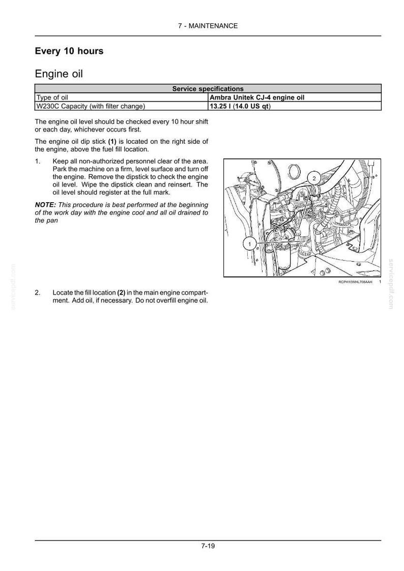 New Holland W230C Tier II Wheel Loader Operator Owners Operation Manual | Instant PDF Download image 8