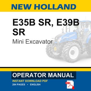 Manual de operación y mantenimiento de la miniexcavadora New Holland E35b Sr, E39B SR / Descarga instantánea en PDF imagen 1