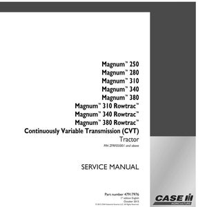 Case Magnum 250, 280, 310, 340, 380 Rowtrac traktor service- och reparationshandbok | Direkt PDF-nedladdning bild 3