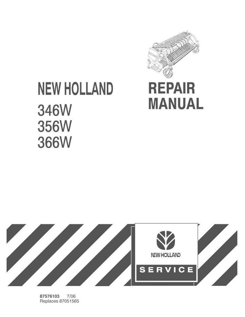 New Holland 346w, 356W, 366W Forage Pickup Head Service Repair Workshop Manual | Instant PDF Download image 3