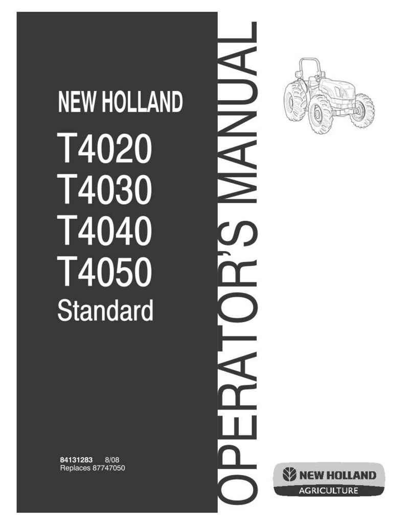New Holland T4020, T4030, T4040, T4050 Standard Tractor Operator Owners Operation Manual | Instant Pdf Download image 3