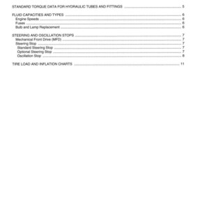 K&ouml;nnte beinhalten: Eine wei&szlig;e Seite mit der &Uuml;berschrift "INHALTSVERZEICHNIS" und einer Liste von Themen wie "UMRECHNUNGSFAKTOREN", "FL&Uuml;SSIGKEITSKAPAZIT&Auml;TEN UND -ARTEN" und "LENK- UND SCHWINGUNGSSTOPPS". Gedruckt in den USA.