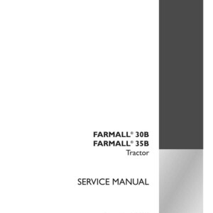 K&ouml;nnte beinhalten: Wei&szlig;es Servicehandbuch f&uuml;r Farmall 30B und 35B Traktoren. Auf dem Cover steht "FARMALL 30B FARMALL 35B Tractor SERVICE MANUAL". Teilenummer 84542385, 1. Auflage Englisch, Oktober 2011. Das Case IH Agriculture Logo befindet sich unten rechts.